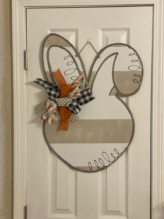 Easter - Bunny - tan shiplap