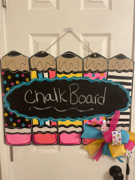 School - Pencil Chalkboard