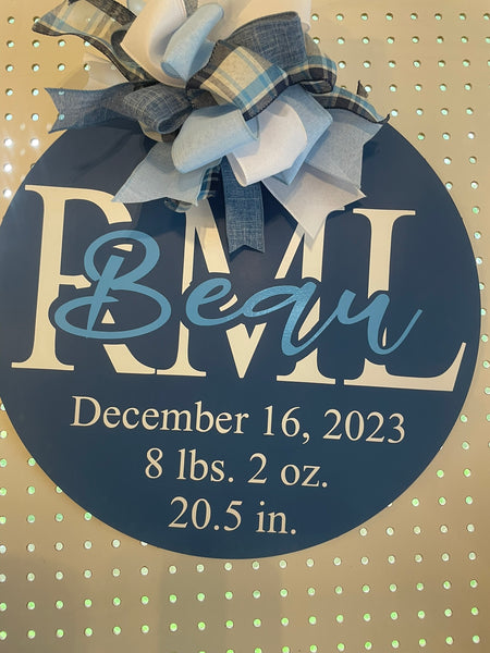 Welcome Baby Sign - Twin