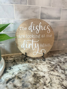 Shelf Sitter - Dishes  stained